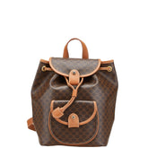 セリーヌ マカダム リュック バックパック ブラウン PVC レザー レディース CELINE 【中古】